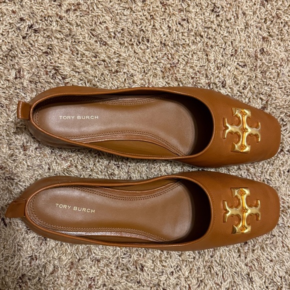 Tory Burch Eleanor Ballet Flats Size 10.5 Bourbon - Picture 4 of 12